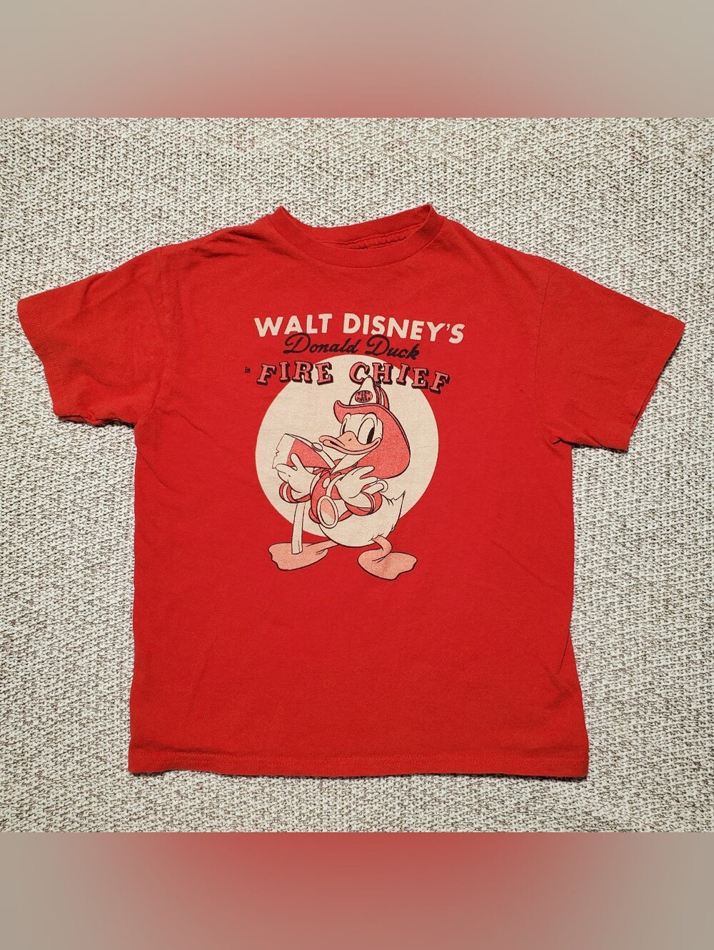 Disney Red Donald Duck Fire Chief Tee